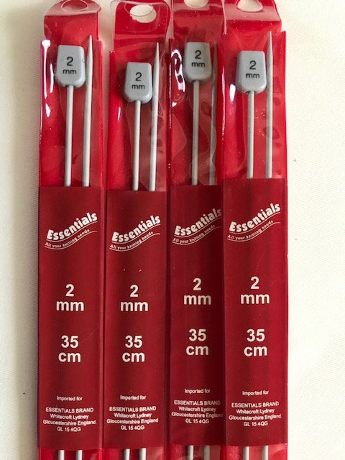 KNITTING NEEDLES/Pins 2mm 3.75mm Knobbed Pairs 35cm Long Etsy