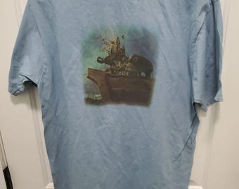 Vintage 00s EVAN ALMIGHTY american disaster comedy family movie promo t shirt