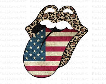 Download American Flag Tongue Etsy