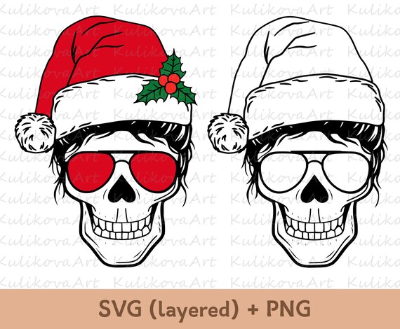 Download Christmas Skull Svg Mom Skull Christmas Svg Festive Skull Etsy