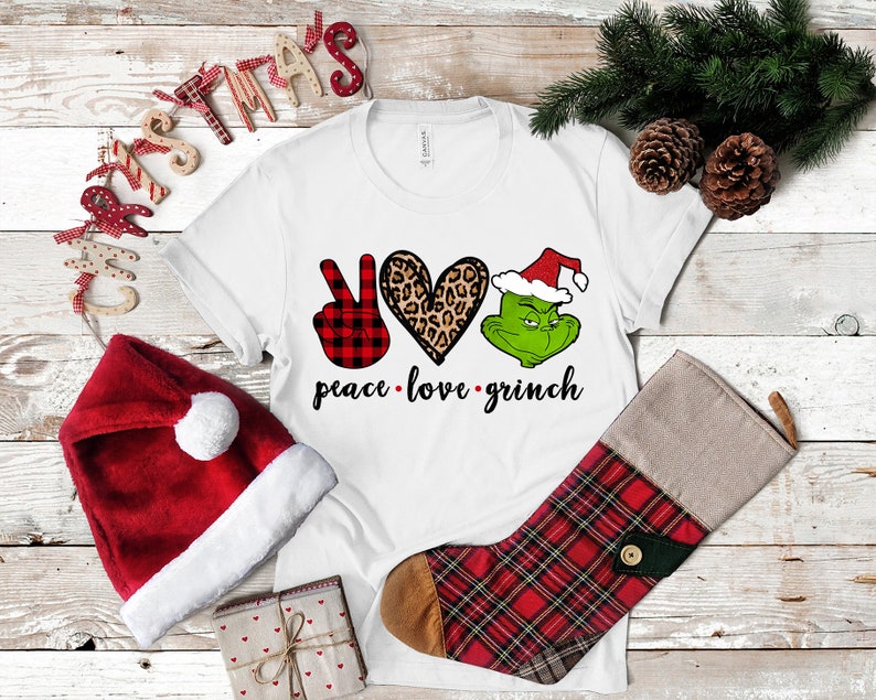 Download Peace Love Grinch PNG Sublimation Download Christmas | Etsy