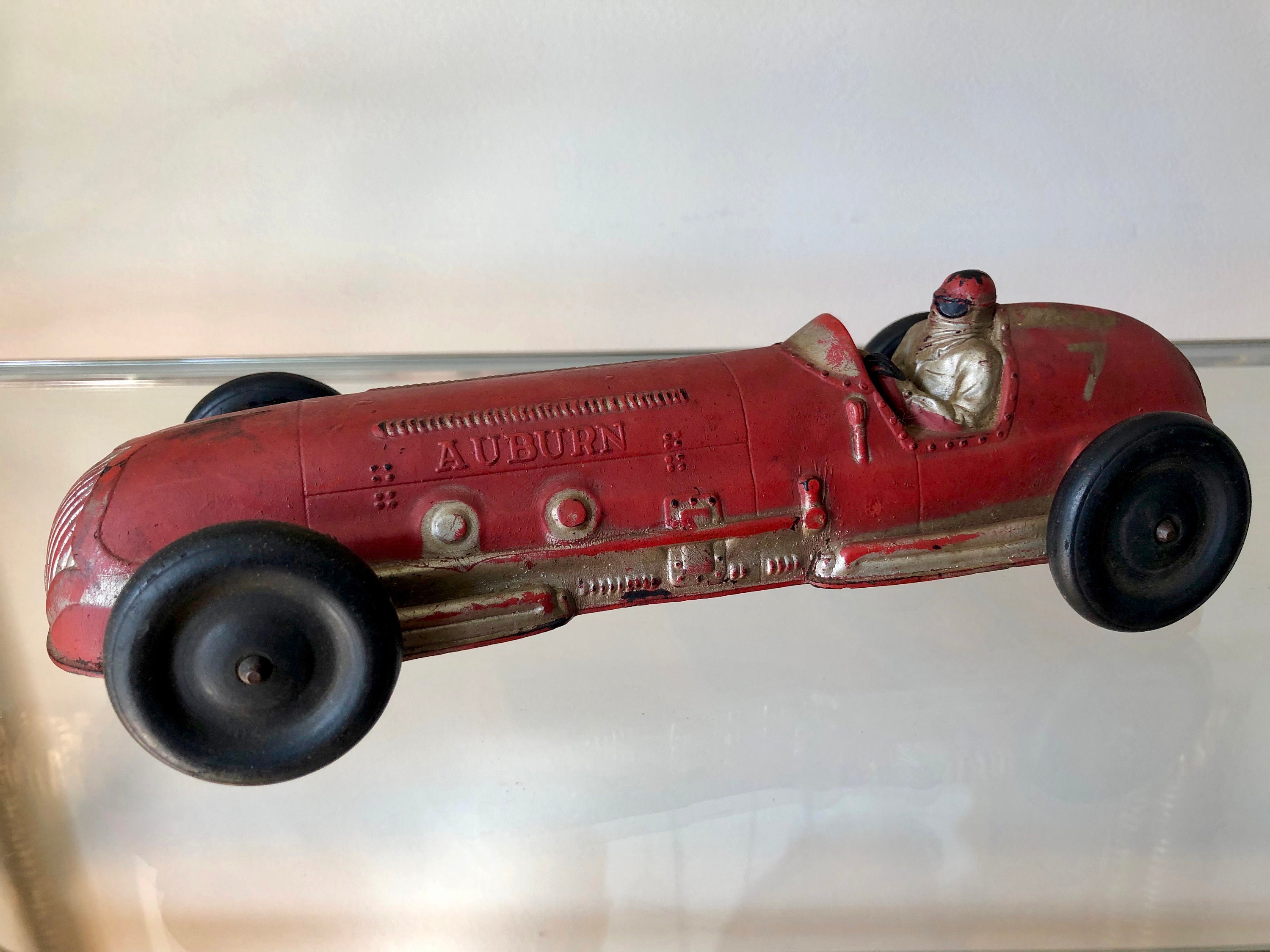 Vintage Auburn Rubber Red Open Wheel Indy Race Car 7 Made in Etsy Denmark