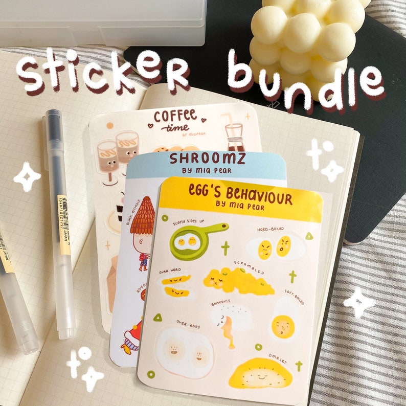 Bullet Journaling Stickers Planner Stickers Cute stickers Bujo Stickers Sticker sheet bundle Super gloss finish