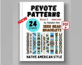 E-book Payote Bracelet Patterns Native american style 24 desings New Collection with wordchat PDF digital file