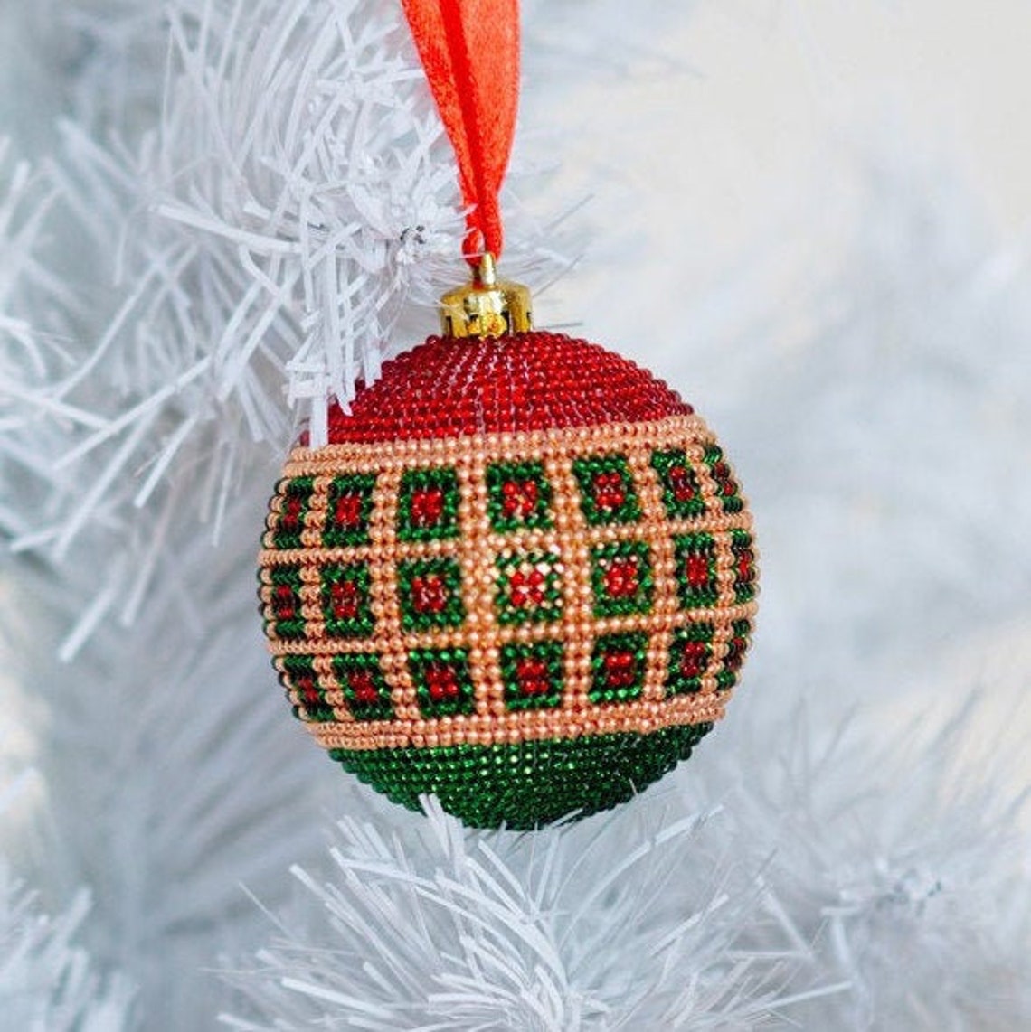 Bead loom patterns Christmas bead ball Scottish cage beading Etsy