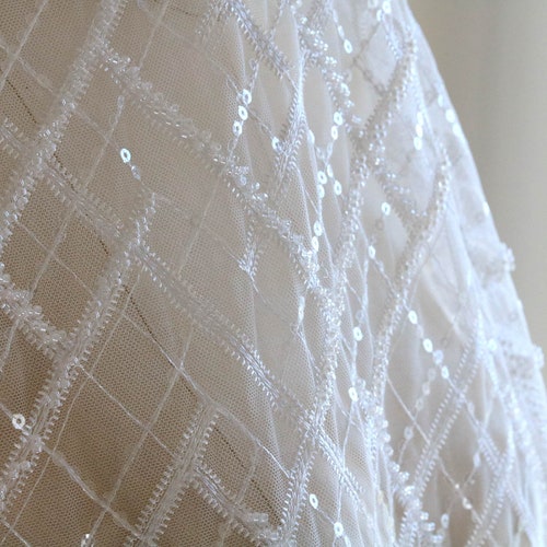 Bridal Gown Fabric Wedding Dress Lace 3D Beaded Lace Floral Etsy