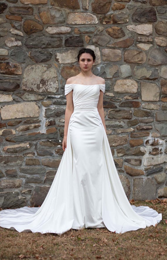 simple elegant fitted wedding dresses Backless dress for wedding main image 0