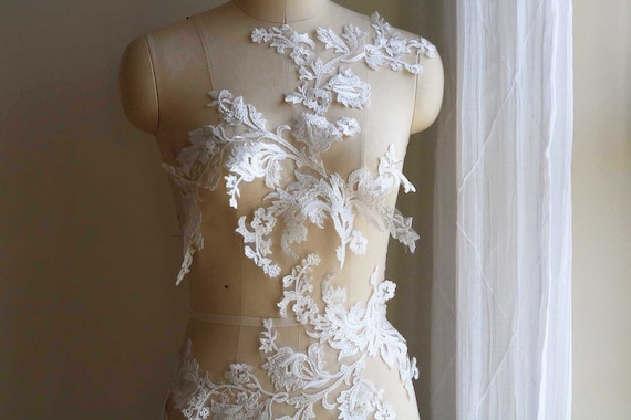 2105 Sequin Lace Applique for Wedding Dress, Mirrored Pair Bridal Lace Applique, off White Lace Applique, Embroidered Bridal Lace Applique - Etsy 2105 Sequin Lace Applique for Wedding Dress, Mirrored Pair Bridal Lace Applique, off White Lace Applique, Embroidered Bridal Lace Applique - Etsy