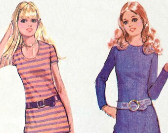 Patrón de costura de túnica, vestido y pantalones de punto de los años 70 de McCall's 2591 VFG