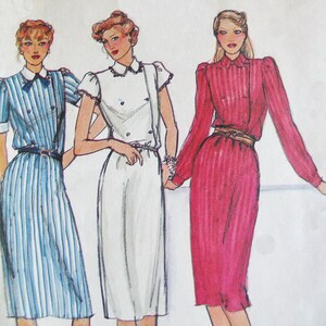 Butterick 3064 1970s Vintage Sewing Pattern Dress with Peter Pan Collar VFG