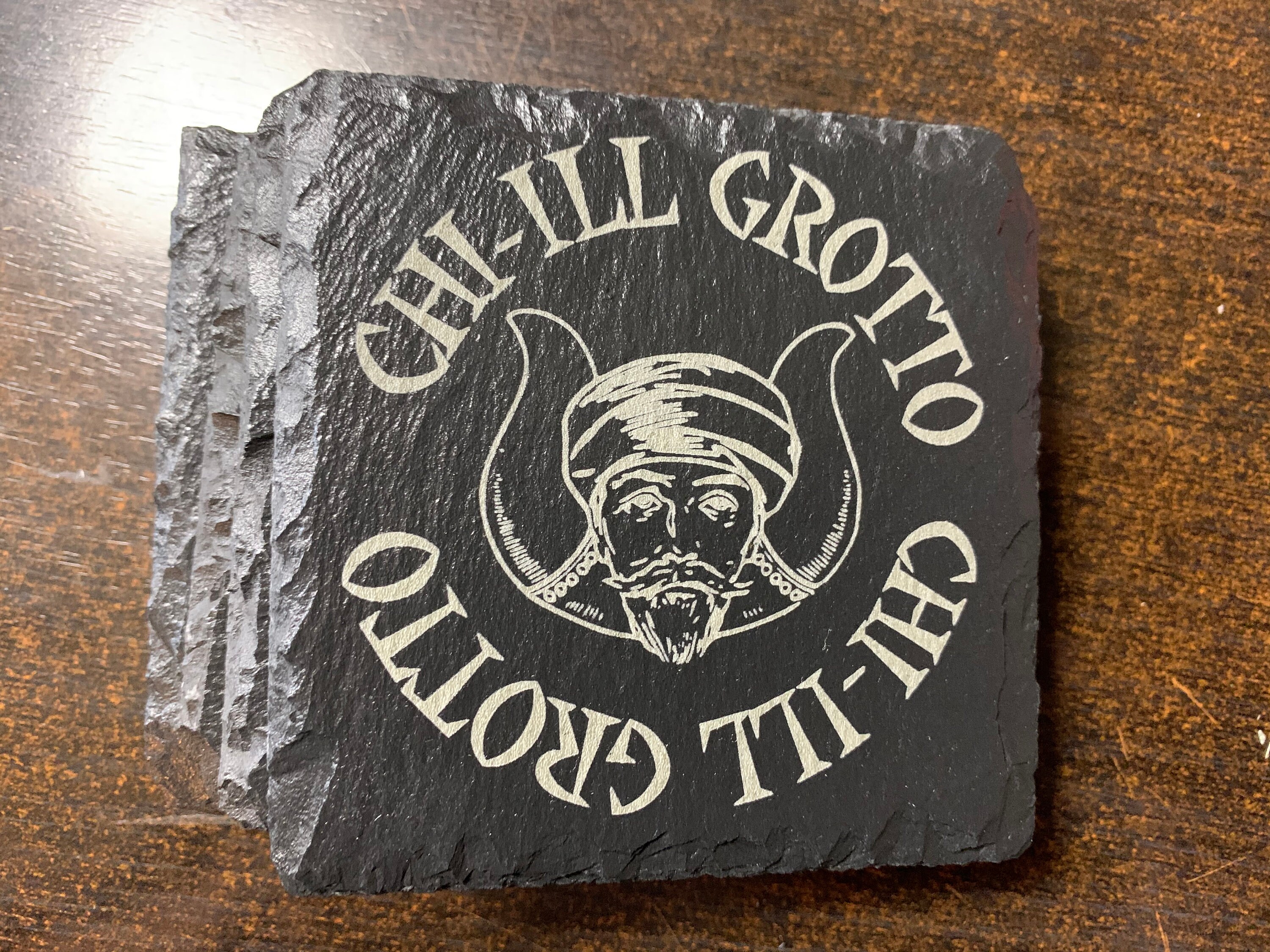 Masonic Grotto customizable slate coasters set Etsy