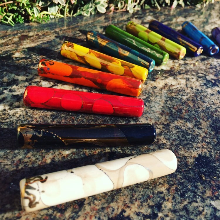 Ancient Creations Ceramics One Hitter.Ceramic Bat.Porcelain Chillum.C…
