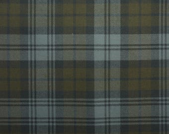 Black Watch Weathered (Campbell) Tartan Fabric by the Yard | Homespun Wool Blend Tartan Fabric | Scottish Plaid Cloth for Sewing & Crafts