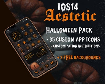 Halloween | app icons halloween, spooky season apps, Halloween aesthetic iPhone app icons, for iOS 14, halloween theme, autumn, ios14 widget