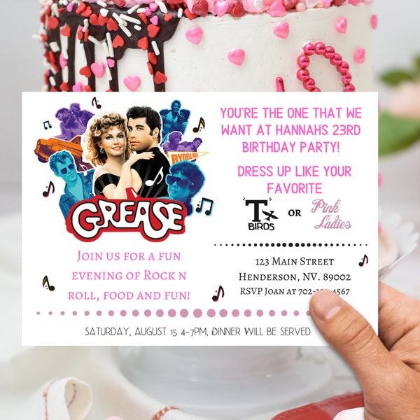 Sock hop Birthday Party or Special Event Invitation. Custom  and Easy to Download! Mens, Womens or Childrens Great Invite