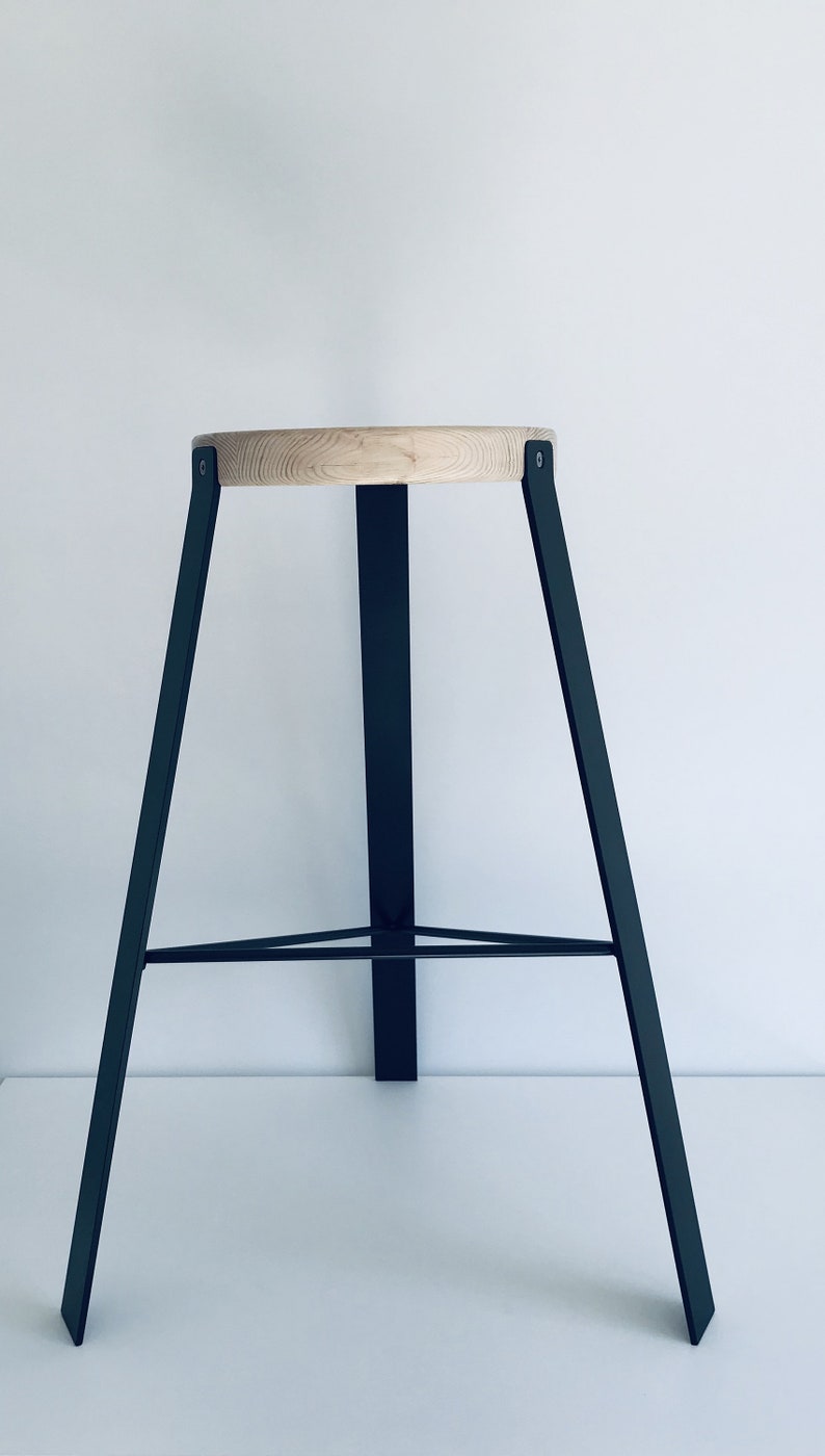 Modern Industrial Bar Stool Etsy
