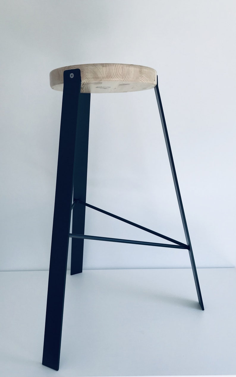 Modern Industrial Bar Stool Etsy