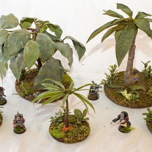 Large Jungle Grove jungle trees for Miniature war gaming & RPG scenery ( DND, Pathfinder, 40k, AoS, Kings of War, Frostgrave)