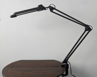 Lampada da tavolo vintage da architetto Lival nera articolata