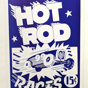 Vintage Hot Rod Rennen Saints & Sinners Car Club Florida Karton Poster