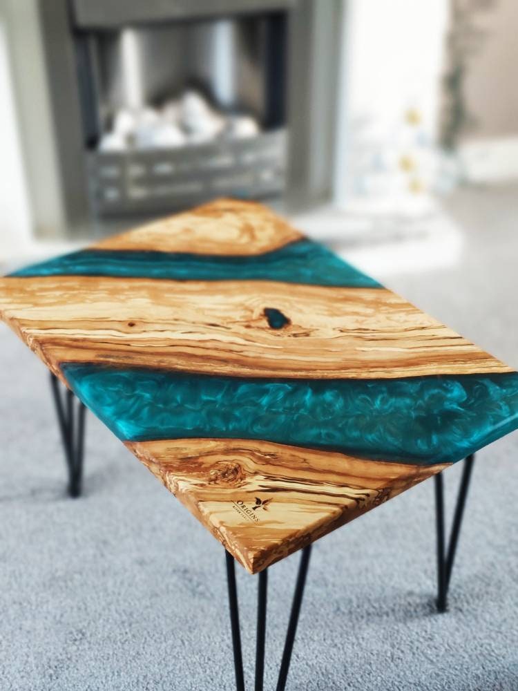 Bespoke Spalted Resin River Coffee Tables Made to Order Etsy UK