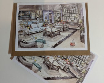 The one where I finally finished it,  A5 sized quality greeting card inspired by the hit show Friends