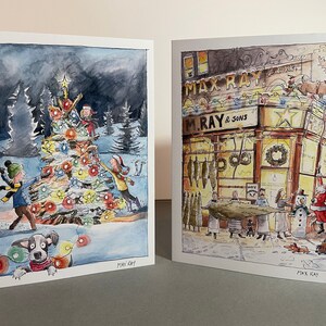 Twin pack A5 Christmas cards by Max Ray Art