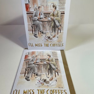 La carte de vœux de format A5 des cafés, idéale pour tous les fans de Frasier, me manquera!