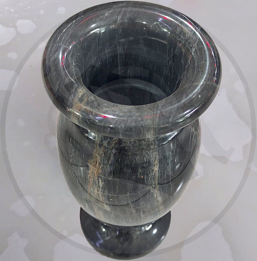 Modern Black Onyx Vase Home Decor Flower Bud Vase Onyx Etsy