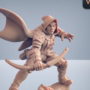 Female Thief Rogue Ranger Archer E Premium dnd Miniature Mini | Resin 3D Printed | 30344