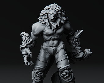 Leonin Lion dnd Miniature Mini | 28mm 32mm up to 100mm | 60007