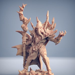 Mindplayer Warlock Leader v2 Premium dnd Miniature Mini | Resin 3D Printed | 30515