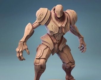 Robot Mecha Warforged Premium dnd Miniature Mini Figure Figurine | Resin 3D Printed | 28mm 32mm to 100mm | 30634
