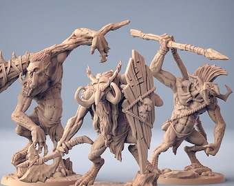 3x Troll Hunters Pack – miniatury DnD kompatybilne z figurkami fantasy w skali 28 mm i 32 mm | 30490_92