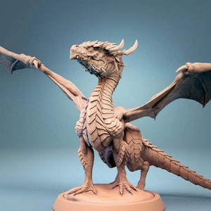 Young Dragon v1 Premium dnd Miniature Mini Figure Figurine Statue Toy | 3D Printed | 30559