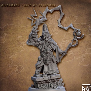 Gnome King Premium dnd Tabletop Miniature | Gnome Mage Warlock Wizard | Resin 3D Printed | 30007