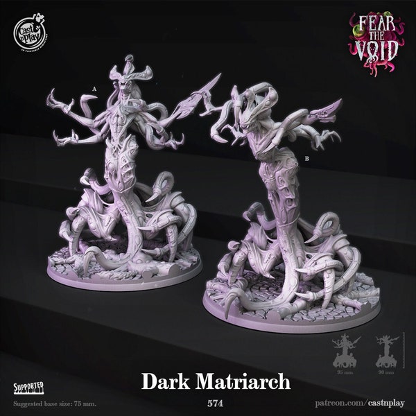 Dark Matriarch Monster Insectoid Premium dnd Miniature Mini | Sanded & Primed | 28mm 32mm to 100mm | Resin 3D Printed | 41252_53