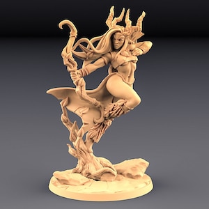 ティーフリング・アーチャー・レンジャー | プレミアム3Dプリントファンタジー卓上ミニチュア 28mm 32mm 最大100mm | dnd 20720