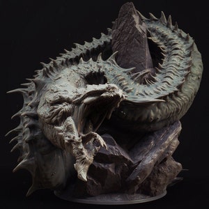 Jormungandr Midgard Serpent Linnorm v1 | Premium 3D Printed Fantasy Tabletop Miniatures | dnd   20764