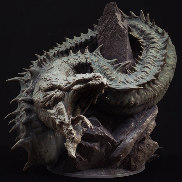 Jormungandr Midgard Serpent v1 | Premium 3D-geprinte Fantasy tafelbladminiaturen | dnd 20764