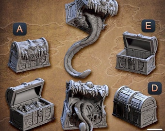 Chest Mimic Premium dnd Miniature Mini 28mm 32mm | Resin 3D Printed | 30046