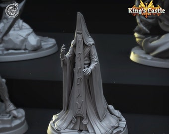 Human Wizard Premium Dnd Mini Miniature Figure Figurine 28mm 32mm to 100mm Sanded & Primed Resin 3D Printed | 41425