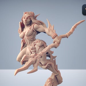 Triton Warrior D Premium dnd Miniature Mini Fishfolk | Resin 3D Printed | 28mm 32mm to 100mm | 30309