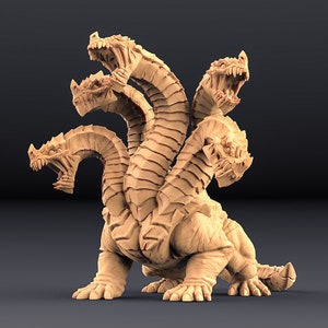 Hydra Monster v2 DnD-miniatyrer kompatibla med 28 mm 32 mm fantasyminiar | 20838