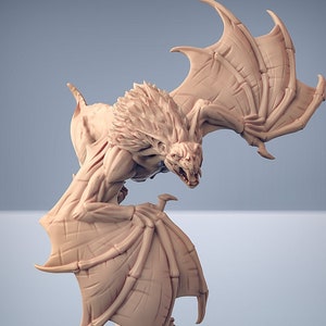 Demone volante B Premium dnd Monster Miniature Mini Figure Figurina Resina Stampata in 3D 28 mm 32 mm a 100 mm / 30246_C