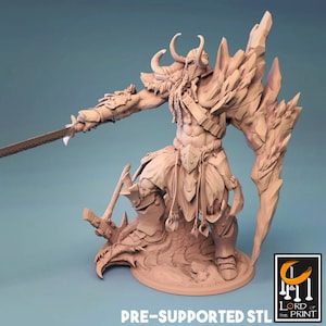 Viking Barbarian Jotun Premium dnd Miniature Mini Figure Figurine Statue | Resin 3D Printed | 20762