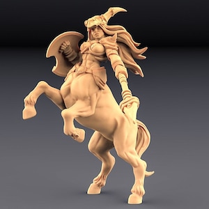 Female Centaur Warrior v3 | Premium 3D Printed Fantasy Tabletop Miniatures 28mm 32mm up to 100mm |  dnd  20716_A
