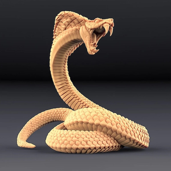 Giant Snake Serpent Cobra DnD Miniatures compatible with 28mm 32mm tabletop fantasy minis | 20836
