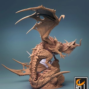 Miniature DnD Black Shadow Dark Dragon compatibili con miniature fantasy da tavolo da 28 mm e 32 mm / 30595