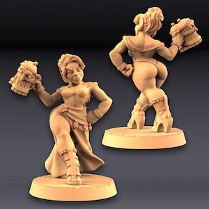 Female Dwarf Beauty | Premium 3D Printed Fantasy Tabletop Miniatures 28mm to 100mm | dnd   20370
